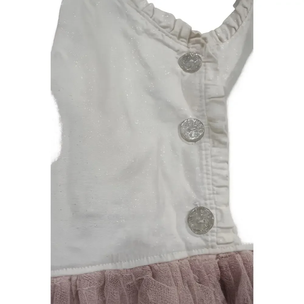Nanette‎ Lepore Girls 5 Pink Tulle Ruffle Dress Coquette Princesscore Party Tutu